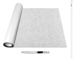 RANJIMA Filz Selbstklebend Dunkelgrau, 40x220cm Klebefilz 2mm Dick Filzmatte Selbstklebender Filzrolle mit Handwerkermesser, Selbstklebend Filzstoff für Couch (Hellgrau, 2MM 40x220CM) von RANJIMA