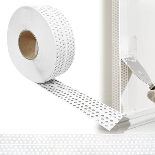 RANJIMA Generisches Nahtabdeckband, 40Mx5CM Fugenband Selbstklebend, Eckschiene Trockenbau PVC Kantenschutz, Gipskarton Fugenband Dichtungsband zum Verbinden,Wandecken ausbessern, Wandrisse ausbessern von RANJIMA