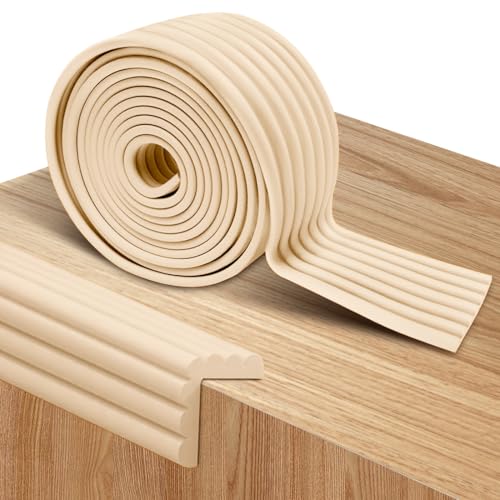 RANJIMA Kantenschutz Baby aus Schaumstoff, Eckenschutz Kantenschutz Baby Selbstklebender Tischkantenschutz 5M Weichem Extra Breit Klebe Schaumstoff Eckschutz Corner Protection für Tisch, Möbel & Ecken von RANJIMA