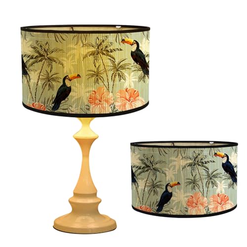 RANJIMA Lampenschirm für Tischlampe,Lampenschirm Stehlampe Wandleuchten Dekorative Leuchtenschirm,E27 Vintage Rustikale Gewebter Lampenschirme für Schlafzimmer Wohnzimmer Hängelampenschirm Dekorativer von RANJIMA