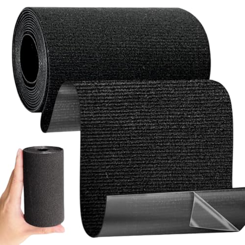 RANJIMA Nylon Flicken Selbstklebend, 10cmx 2m Gewebe-Reparaturband Selbstklebender Stoff Waschbar & Wasserdicht Schwarz Textilklebeband für Risse oder Löcher in Stoff Daunenjacke Sofas Autositze Zelte von RANJIMA