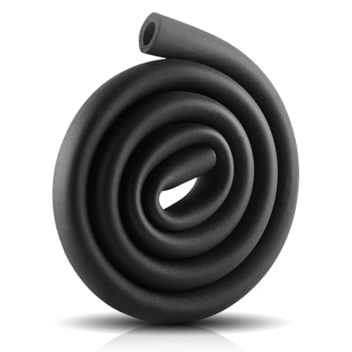 RANJIMA Rohrisolierung Schaumstoff, Ø 16mm Schaumstoff Rohr Isolierung 9mm Isolierstärke, Flexibler Rohrdämmung 1.8m Heizungsrohr Verkleidung für Fitnessgeräte, Rohre, Handhaben (Schwarz) von RANJIMA