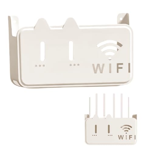 RANJIMA Router Aufbewahrungsbox, Router Box, Wand WLAN-Router Aufbewahrungsbox WiFi-Rack Regal Wandhalterung, Aufbewahrungsregal Wanddekoration Multifunktional für Router Kabel Cable Organizer Box von RANJIMA