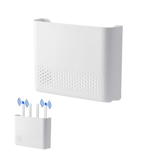 RANJIMA Router Schrank, Router Box, Wand WLAN-Router Aufbewahrungsbox WiFi-Rack Regal Wandhalterung, Heizkörper Abdeckung WLAN Box Verstecken WLAN-Router Aufbewahrungsbox Schwimmende Rack von RANJIMA