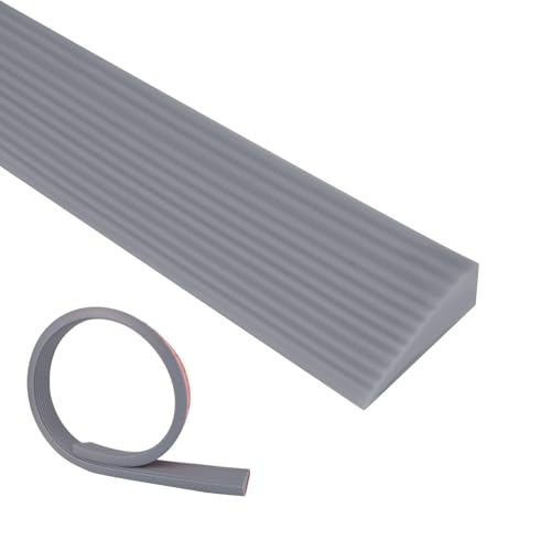 RANJIMA Türschwellenrampe, Rollstuhlrampe 100 x 5,5 x 1.6cm, Übergangsprofil Selbstklebend, Silikon Schwellenrampe, rutschfeste Rollstuhl-Rampe, Rampe Türschwelle für Türschwellen Böden Badezimmer von RANJIMA