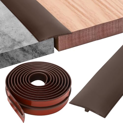 RANJIMA Übergangsprofil, T Profil Übergangsleiste Selbstklebend 5 x 300cm, Türschwellen Leiste PVC T-Form Übergangsleiste Boden für Türschwellen und Verbindungsböden von Laminatdielenfliesen RANJIMA Übergangsprofil, T Profil Übergangsleiste Selbstklebend 5 x 300cm, Türschwellen Leiste PVC T-Form Übergangsleiste Boden für Türschwellen und Verbindungsböden von Laminatdielenfliesen von RANJIMA
