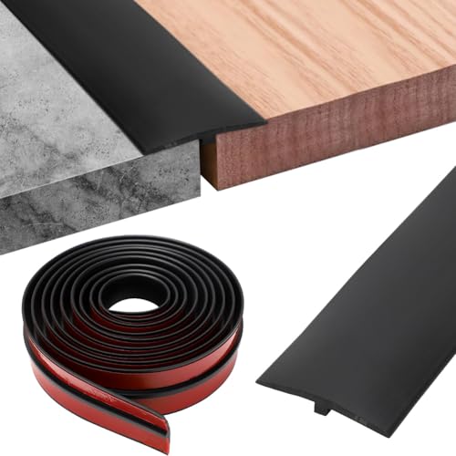 RANJIMA Übergangsprofil Selbstklebend, T Profil Übergangsleiste Selbstklebend 3M * 5CM, Übergangsleiste Boden Höhenausgleich Abdeckleiste für Türschwellen und Verbindungsböden von Laminatdielenfliesen von RANJIMA