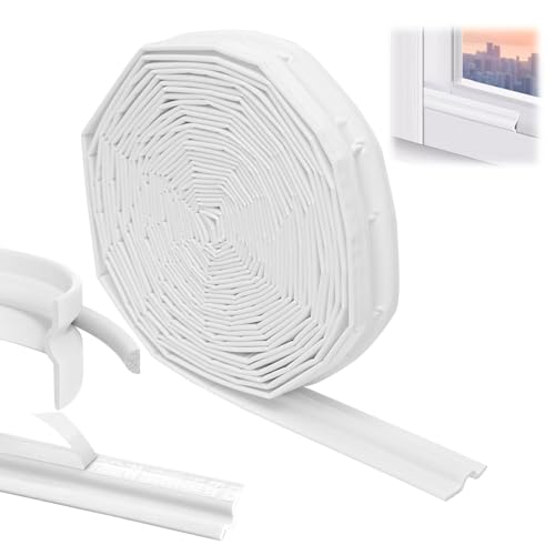 RANJIMA Zugluftstopper für Türen, Zugluftstopper Fenster, Fensterdichtung Selbstklebend, Türdichtung Doppelte Aufgebaute Isolierung zugluftstopper, Schaumstoffband,Fensterdichtungen Flügelfalzd, 8M von RANJIMA