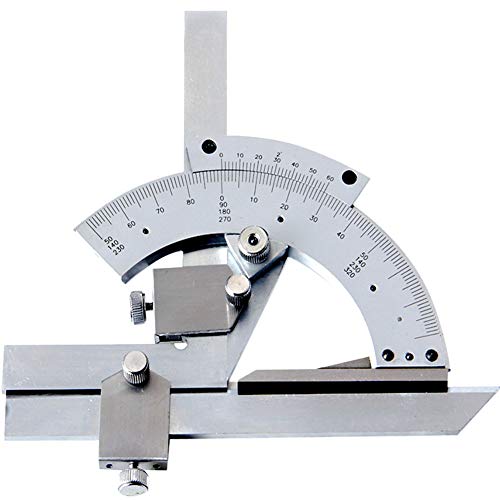 Nonius-Winkelmesser, 0-320 ° Universal-Winkelmesser Mit Aufbewahrungsbox, Stahllineal Zur Messung Von Innen Und Außen, Blau von RANRANHOME