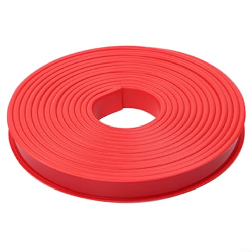10 m × 18 mm U-Form, flexibles Möbelkantenband, selbstklebendes Kantenband, PVC-Stick-Furnierkante für Schrank, Möbel, Tisch (rot) von RANRAO