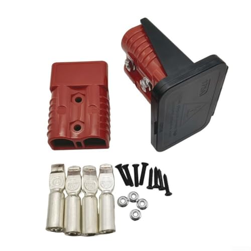 175 A Unterputz-Montagerahmen mit Abdeckung für Anderson Unterputz-Halterung, Panel-Halterung für Auto, Wohnmobil, Wohnwagen, Motorrad, Boot, Solarsysteme (rot) von RANRAO