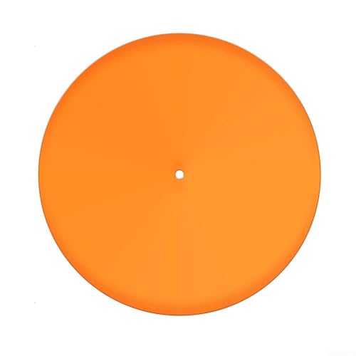 30,5 cm Acryl-Schleifmatte für Phonograph-Plattenspieler, Vinyl, 3 mm, antistatische LP-Matte, Acryl-Plattenspieler-Unterlage für Vinyl-LP-Plattenspieler (orange) von RANRAO