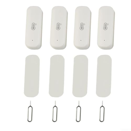 4PCS Tuya Smart WiFi Thermometer Hygrometer-Sensor, digitaler Temperatur-Feuchtigkeitssensor-Monitor-Messgerät, unterstützt Tuya/Smart Life App, für Room Baby Indoor Garage von RANRAO