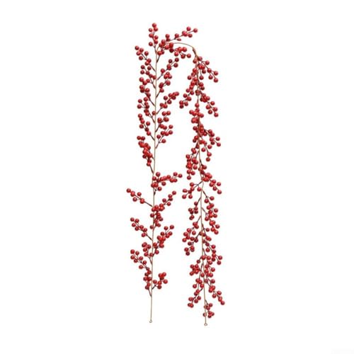 Beeren-Girlande für saisonale Feiern. Schaffen Sie atemberaubende Displays in Ihrem Raum (rot) von RANRAO