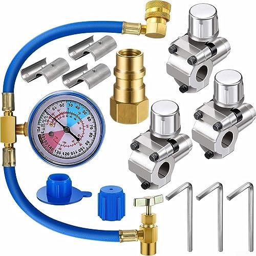 Bullet Piercing Tap Valve Kit, BPV31 Piercing Tap Valve Kits For Home Use Refrigerator W/Manometer for Automotive Air Conditioning Bullet Piercing Tap Valve Kit, BPV31 Piercing Tap Valve Kits For Home Use Refrigerator W/Manometer for Automotive Air Conditioning von RANRAO