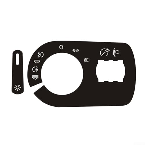 Button Repair Aufkleber Set für A3 8P 2004 2008 Schwarz Vinyl Overlay mit weißer Schrift passgenau für Steuerzellen von RANRAO