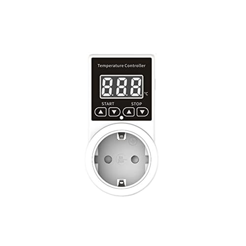 RANRAO Digitaler Temperaturregler Steckdosen Thermostat Temperaturschalter Heizungsthermostat Temperaturregler mit Zeitschaltuhr, Wasserdicht Thermostat Heizung mit Fühler von RANRAO