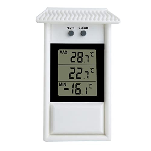 Digitales Max-Min-Thermometer, LCD-Display Digitales Gewächshaus Thermometer, Anzeige Max Min Garten für Wintergarten, Gewächshaus, Zuhause, Büro, für den Innen- oder Außenbereich Digitales Max-Min-Thermometer, LCD-Display Digitales Gewächshaus Thermometer, Anzeige Max Min Garten für Wintergarten, Gewächshaus, Zuhause, Büro, für den Innen- oder Außenbereich von RANRAO