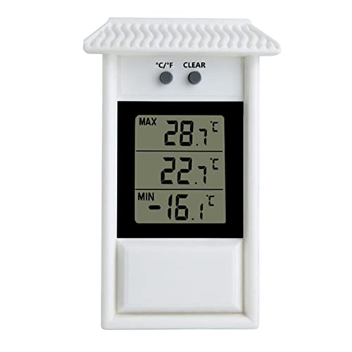 Digitales Max Min Gewächshausthermometer, digitales Thermometer, Anzeige Max Min Gewächshaus Garten Indoor Outdoor Wand Raum von RANRAO