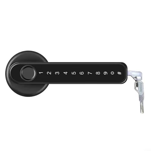 Fingerabdruck-Türschloss, Keyless Entry Smart Lock für Tuya App Remote Entriegelung Keyless Electronic Keypad Code Türschloss Biometrischer Fingerabdruckschlüssel (schwarz) von RANRAO