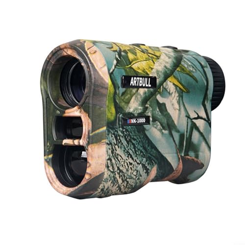Golf Entfernungsmesser, Entfernungsmesser Jagd 600M/1000M, 6,5X Golf Wiederaufladbarer Jagd Entfernungsmesser Hohe Genauigkeit Camo Entfernungsmessgerät(600m) von RANRAO