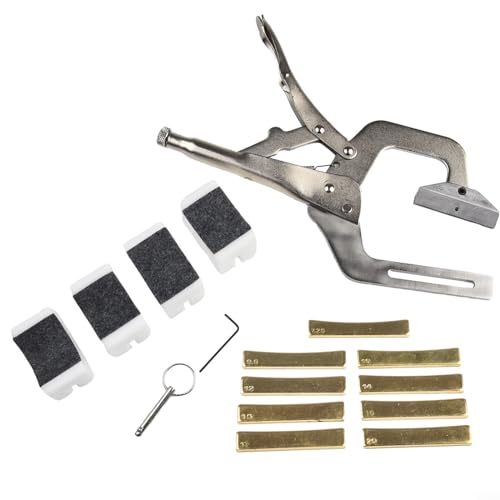 Griffbrett Handheld Bund Presse Einsatz Werkzeug mit 9 Radius Einsätze Gitarre Luthier, Handheld Fret Pressing Tool Luthier Fretting Tool (Fret Press with 9 Radius Inserts) von RANRAO