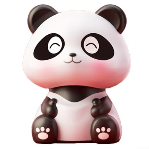Handgeschnitztes Solar-Panda-Ornament bereichern Sie Ihr Auto, Schreibtisch oder Schlafzimmer Dekor (D) von RANRAO