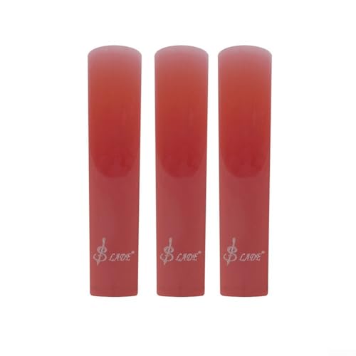 Hochleistungs-Saxophon-Blätter aus Kunstharz, Schwarz/Gelb/Rot, ideal für Klarinette/Sopran/Alt-/Tenorsaxophon (Tenorrot) von RANRAO