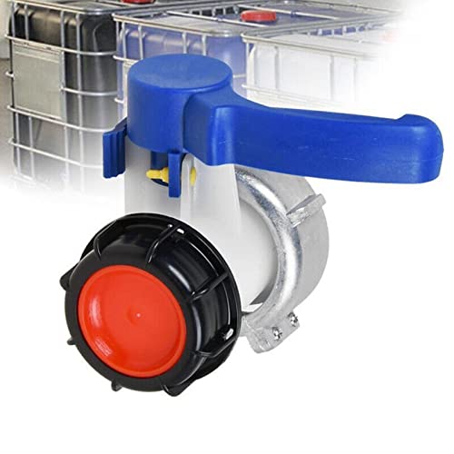 IBC Tank Kugelhahn, Ersatzhahn Adapter Kugelhahn, Wassertank Adapter Wasserhahn Auslaufhahn DN40 Behälter Kugelhahn für IBC Container,Kanister,Wassertank Regentonne(62mm) von RANRAO