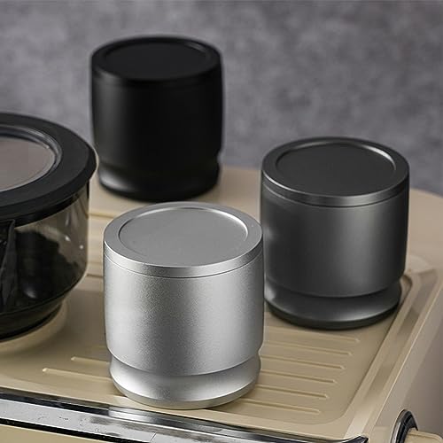 Kaffee Dosierringe Presse, Espresso Dosierung Trichter, Kaffee Dosierringe Presse mit Deckel 58mm Aluminiumlegierung Kaffee Filterhalter Dosierbecher Kaffee Werkzeuge von RANRAO