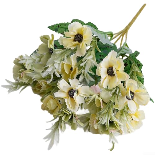 Künstliche Blumen aus Stoff für Hochzeit und Heimdekoration, geeignet für Wand, Tischplatte und Event-Display, realistisches Stoffmaterial, 32 cm Höhe (grün) von RANRAO
