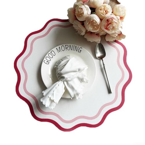 Leder-Essmatten für Küchen und Restaurants, entwickelt, um Hitze und Kratzern zu widerstehen, bieten zuverlässigen Schutz mit einfacher Reinigung (rot) von RANRAO