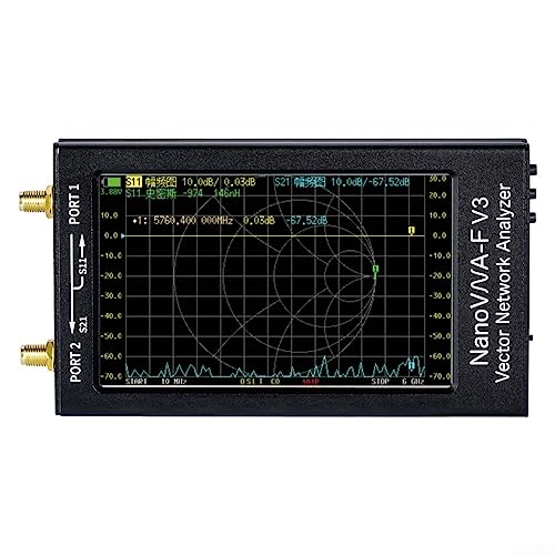 RANRAO NanoVNA-F V3 4,3 Zoll 6 GHz Vektor Netzwerkanalysator Antenne Analyzer HF VHF UHF SWR IPS LCD-Bildschirm, 1 MHz-6 GHz von RANRAO