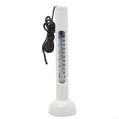 Pool Thermometer, Schwimmendes Wasserthermometer mit Seil, für Schwimmbadthermometer oder Teichthermometer, Spa, Eisbad (Schwarz) von RANRAO