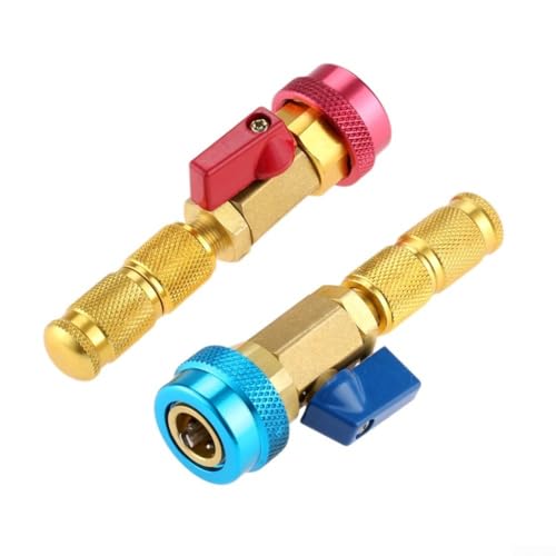 R134A R12 Ventilkern-Schnellentferner, Hochdruck-Ventilkern-Demontage-Installationswerkzeug für Auto-Klimaanlagen-Reparatur (rot + blau) von RANRAO