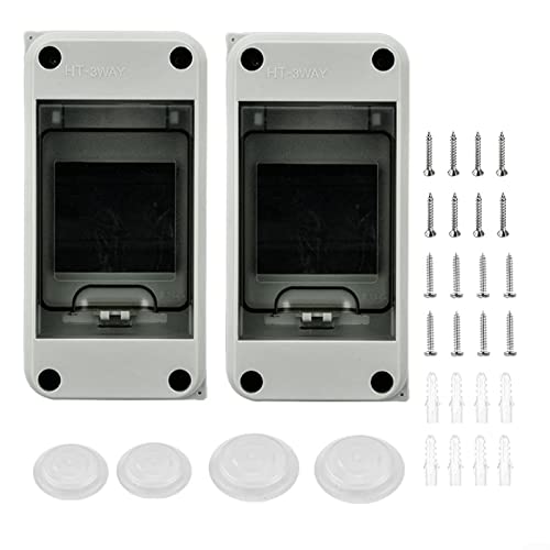 RANRAO 2 Pack Sicherungskasten Abdeckung Schrank Aufputz Sicherungskasten Transparente Abdeckung Verteilerschutzkasten - IP65-1 Reihe 3 Module RANRAO 2 Pack Sicherungskasten Abdeckung Schrank Aufputz Sicherungskasten Transparente Abdeckung Verteilerschutzkasten - IP65-1 Reihe 3 Module von RANRAO