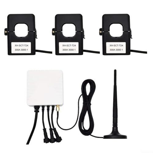 RANRAO 3 Phasen für Tuya WiFi Strom Energiezähler KWh Monitor 80A mit Klemme, Echtzeit Strommonitor, Smart Home Energiemonitor, 1511216876 von RANRAO