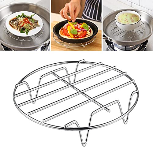 RANRAO Air Fryer Rack, 6/7/8/9 Zoll Air Fryer Zubehör, einlagiges Grillrost Gitter Backblech Racks Mehrzweck-Metallhalter Rack für Ofen Mikrowelle Backen von RANRAO