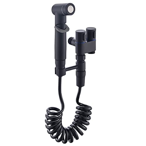 RANRAO Bidet Vollkupfer Handbrause, mit 1-in-2-out-Doppelsteuerventil Wasserhahnspender, für Dusche Badezimmer Hygiene Toilettenpapier Windelreinigung, G1/2 Ventil, Schwarz RANRAO Bidet Vollkupfer Handbrause, mit 1-in-2-out-Doppelsteuerventil Wasserhahnspender, für Dusche Badezimmer Hygiene Toilettenpapier Windelreinigung, G1/2 Ventil, Schwarz von RANRAO