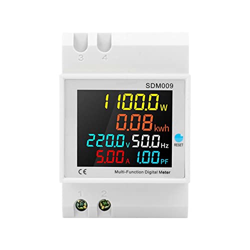 RANRAO Einspeisezähler Solar Stromzähler Hutschiene, 6 in1 Digitaler Energiezähler AC40-300V 100A Wechselstromzähler KWh Zähler Amperemeter Voltmeter für Zwischenzähler, Geeignet für Balkonkraftwerk RANRAO Einspeisezähler Solar Stromzähler Hutschiene, 6 in1 Digitaler Energiezähler AC40-300V 100A Wechselstromzähler KWh Zähler Amperemeter Voltmeter für Zwischenzähler, Geeignet für Balkonkraftwerk von RANRAO