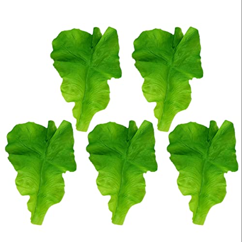 RANRAO Grüne Salatblätter aus PVC-Material für künstliche Lebensmittel, 5 Stück von RANRAO