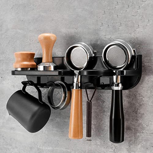 RANRAO Tamper Station für Barista, Kaffee Siebträger Wandregal, Wandhalterung Kaffee Tamper Rack, Kaffee-Tamper Halter, Multifunktions Kaffee Organizer Kaffeeregal, Werkzeug-Organizer für 54 mm von RANRAO