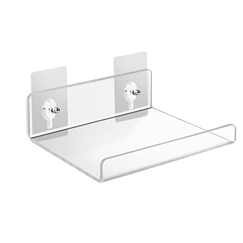 RANRAO Schwebende Wandregale aus Acryl, ohne Bohren, transparent, selbstklebend, zur Wandmontage, nagelfreier Wandorganizer für Badezimmer, Schlafzimmer, Küche von RANRAO