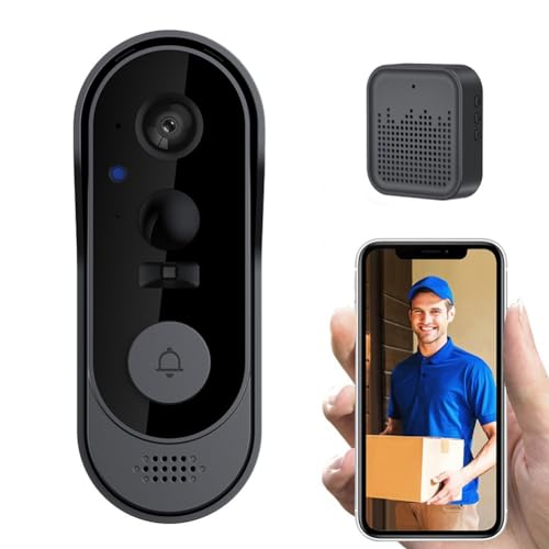 RANRAO Smart Wireless Türklingel Intelligente Audio Türklingel Kamera mit Chime Intercom Wasserdicht Wireless WiFi Kamera Gegensprechanlage Türklingel, Zwei-Wege-Audio, PIR-Erkennung, 1511092576 RANRAO Smart Wireless Türklingel Intelligente Audio Türklingel Kamera mit Chime Intercom Wasserdicht Wireless WiFi Kamera Gegensprechanlage Türklingel, Zwei-Wege-Audio, PIR-Erkennung, 1511092576 von RANRAO