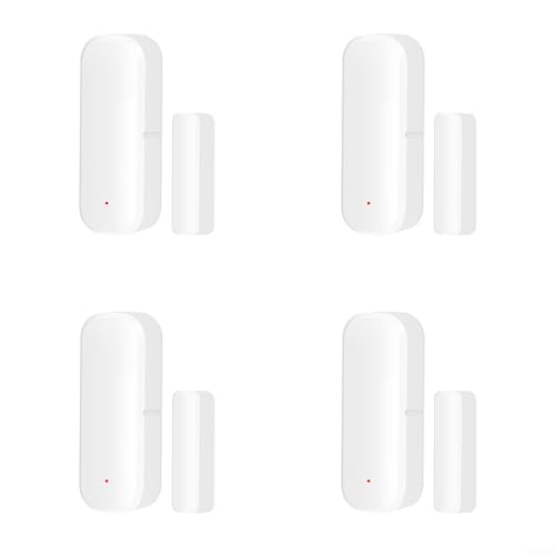 TUYA Smart WiFi Türsensor mit Ndow-Sensor, Alarm-Detektor, Wi-Fi-Smart-Türsensor, Türmagnet mit Sprachunterstützung, 4 Stück von RANRAO