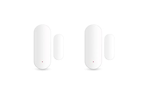 2x WiFi Smart Türsensor, Tür-Fenstersensor–Tuya drahtloser Türfenster Sensor Alarm App Push Benachrichtigungen,kabelloser Fensterkontakt-Sensor für Heimsicherheit,Unterstützung Alexa Google Assistant von RANRAO