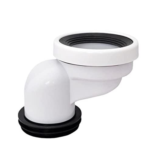 RANRAO WC-Anschlussdüse, Vollspülung, versetzter WC-Flansch, abgewinkelter starrer WC-Anschluss, Anschluss WC-Rohrdüse, Abfluss, gerade, exzentrische WC-Abflusswanne, Verbindungsschüssel, glattes von RANRAO