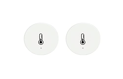 RANRAO ZigBee Smart Temperatur- und Feuchtigkeitssensor, Smart Home, Fernbedienung, App-Steuerung, funktioniert mit Alexa Google Home, 2 Stück von RANRAO