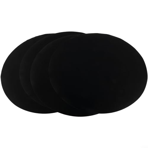 Runde und quadratische Grillmatten, 4 Stück, 40 cm, antihaftbeschichtet, für Gasgrill, schwarz, Premium (rund) von RANRAO