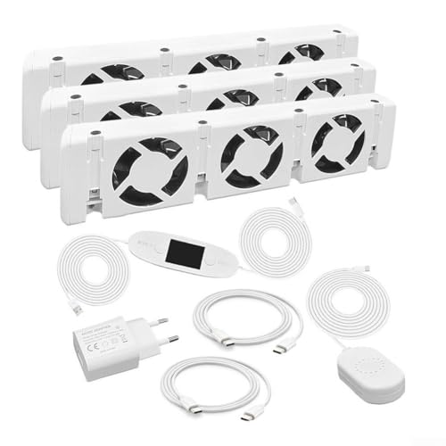 Smartes Heizgebläse für Heizungen, 3 Set Radiator Fan Smart Radiator Booster Erweiterung Set Ventilator Fan, Heizkosten sparen von RANRAO